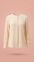 Blusa entallada color albaricoque