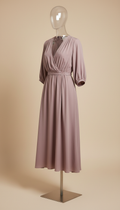 Vestido midi malva