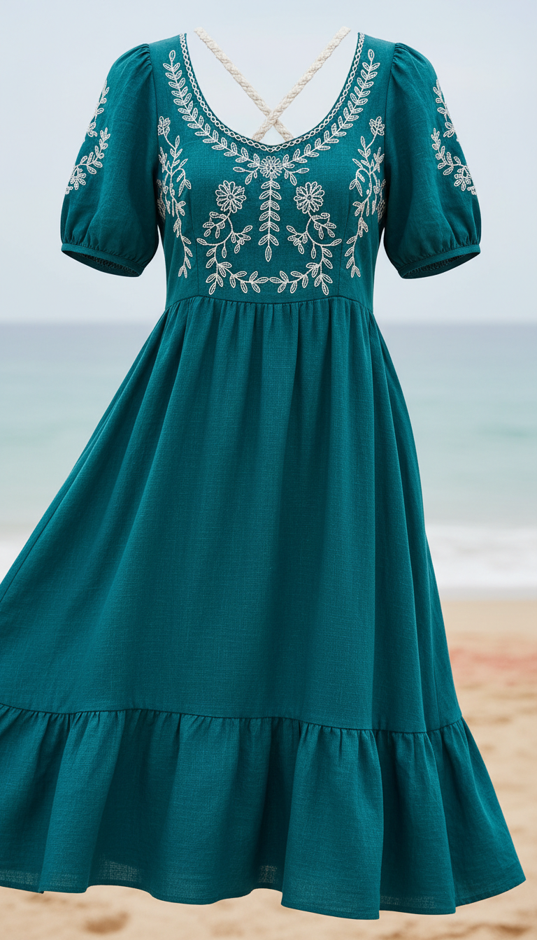 Vestido de verano turquesa